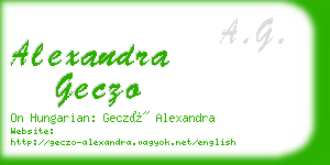 alexandra geczo business card